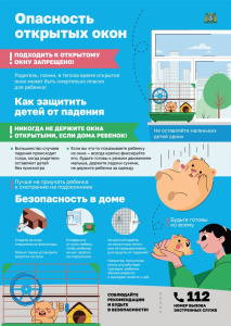 Основной причиной гибели и травматизма детей в результате выпадения из окон является отсутствие контроля со стороны взрослых‼